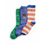 Polo Ralph Lauren Nogavice temno modra / zelena / korala / bela