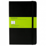 Moleskine beležka velika, brezčrtna, trde platnice, črna