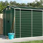 vidaXL Vrtna lopa zelena 191x470x198 cm pocinkano jeklo