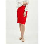 Orsay Červená dámská pouzdrová sukně ORSAY 38