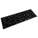 vidaXL Kuhinjska preproga pralna dobro jutro rjava 60x180 cm žamet