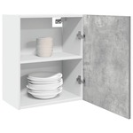 vidaXL Viseča omarica betonsko siva 50x31x60 cm iverna plošča