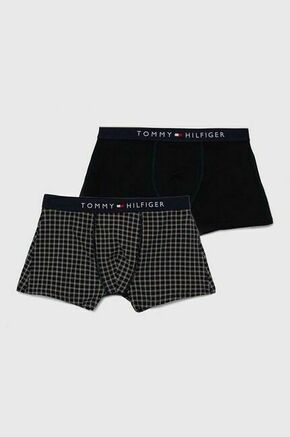 Otroške boksarice Tommy Hilfiger 2-pack črna barva - mornarsko modra. Otroški boksarice iz kolekcije Tommy Hilfiger. Model izdelan iz elastične pletenine. V kompletu sta dva para.