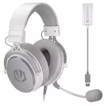 Endorfy Viro gaming slušalke, 3.5 mm/USB/bluetooth, bela/črna, 98dB/mW, mikrofon