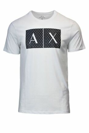 Armani Exchange bombažna majica - bela. Majica iz zbirke Armani Exchange. Model izdelan iz tanke