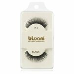 Bloom Natural lepilne trepalnice iz naravnih las No. 1 (Black) 1 cm