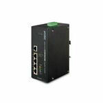 Planet Industrijsko stikalo PoE, 5x1Gb, 4x PoE 802.3at 36/120W, -40 do 75°C, dvojno 12-56VDC, IP40, brez ventilatorja