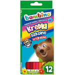 slomart bambino trikotne šolske barvice 12 barv