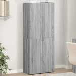 vidaXL omara za dokumente Grey Sonoma 60x32x153 cm iz umetnega lesa
