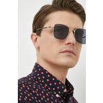Sončna očala Gucci moški, siva barva - siva. Sončna očala iz kolekcije Gucci. Model z enobarvnimi stekli in okvirji iz kovine. Ima filter UV 400.