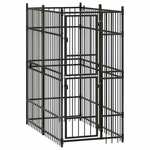 Greatstore Zunanji pasji boks jeklo 1,84 m²
