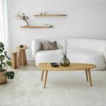 Police iz masivnega hrasta v naravni barvi v kompletu 2 ks 100 cm Wavy – Kalune Design