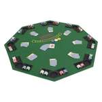 shumee Zložljivo poker namizje za 8 igralcev osemkotno zeleno