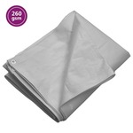 vidaXL Ponjava 260 g/m² 4x5 m siva HDPE