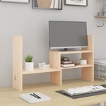 Vidaxl Stojalo za zaslon (39-72)x17x43 cm trdna borovina