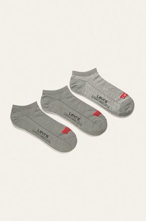 Levi's stopalke (3-pack) - siva. Stopalke iz kolekcije Levi's. Model izdelan iz elastičnega materiala. V kompletu so trije pari.