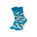 Happy Socks Visoke nogavice Unisex CLO01-6700 Modra