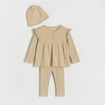 Reserved - Bombažni komplet s kapo - beige beige 95% BOMBAŽ, 5% ELASTAN 148BG-08X