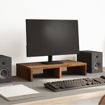 vidaXL Stojalo za monitor starinski les 50x27x10 cm inženirski les