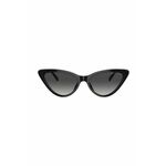 Sončna očala Michael Kors ženski, črna barva - črna. Sončna očala iz kolekcije Michael Kors. Model z enobarvnimi stekli in okvirji iz plastike. Ima filter UV 400.