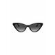 Sončna očala Michael Kors ženski, črna barva - črna. Sončna očala iz kolekcije Michael Kors. Model z enobarvnimi stekli in okvirji iz plastike. Ima filter UV 400.