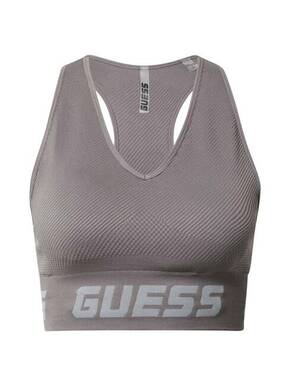 Športni modrček Guess siva barva - siva. Športni nedrček iz kolekcije Guess. Model izdelan iz udobnega materiala.