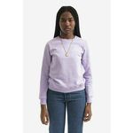 Bombažen pulover A.P.C. Sweat Item F ženski, vijolična barva - vijolična. Pulover iz kolekcije A.P.C. Izdelan iz pletenine s potiskom. Model iz izjemno udobne bombažne tkanine.