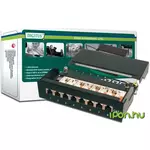 Digitus namizni CAT 6 povezovalni panel, zaščiten, razred E, 8 priključkov RJ45, 8P8C, LSA, črn, 482x44x109
