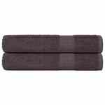 vidaXL Brisače 2 kos FROGN antracit 100x200 cm 100 % bombaž