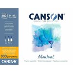 Canson Pad Montval Cold Pressed Skicirka 32 x 24 cm 300 g Natural White