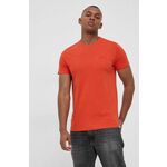 Bombažen t-shirt Superdry oranžna barva - oranžna. T-shirt iz kolekcije Superdry. Model izdelan iz tanke, elastične pletenine.