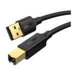 Ugreen US135 USB 2.0 A-B tiskalniški kabel, pozlačen, 3 m (črn)