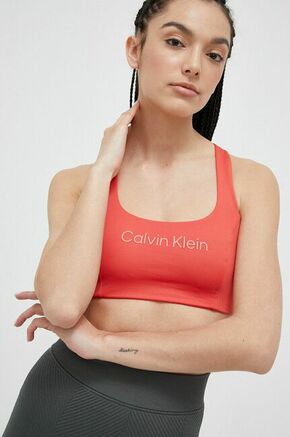 Športni modrček Calvin Klein Performance Essentials oranžna barva - oranžna. Športni nedrček iz kolekcije Calvin Klein Performance. Model s srednjo oporo