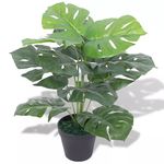 vidaXL Umetna rastlina monstera v loncu 45 cm zelene barve