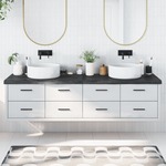 Vidaxl Kopalniški pult temno siv 200x60x6 cm obdelan trden les