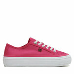 Tenis superge Tommy Hilfiger Essential Vulc Canvas Sneaker FW0FW07459 Bright Cerise Pink T1K