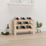vidaXL Stojalo za vino 61,5x30x42 cm trdna borovina
