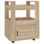 vidaXL Kuhinjski voziček sonoma hrast 60x45x80 cm inženirski les