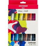 Amsterdam General Selection Set akrilnih barv Pokrajina 12 x 20 ml