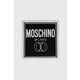 Svilen žepni robček Moschino x Smiley črna barva - črna. Žepni robček iz kolekcije Moschino. Model izdelan iz tanke, vzorčaste tkanine.