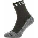 Sealskinz Waterproof Warm Weather Soft Touch Ankle Length Sock Black/Grey Marl/White L Kolesarske nogavice