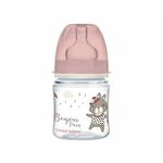 Canpol babies Bonjour Paris steklenica s širokim vratom, 120ml, roza