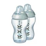 Tommee Tippee Otroška steklenička C2N Panda 340 ml 2 kos 3m +