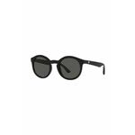 Otroška sončna očala Dolce &amp; Gabbana črna barva, 0DX6002 - črna. Otroška sončna očala iz kolekcije Dolce &amp; Gabbana. Model z zrcalnimi stekli in okvirji iz plastike. Ima filter UV 400.