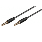 Goobay AUX Audio kabel, 3.5 mm, Stereo, 4-pin, Slim, CU, 1,5 m