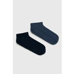 Nogavice Levi's mornarsko modra barva - mornarsko modra. Kratke nogavice iz kolekcije Levi's. Model izdelan iz elastičnega materiala. V kompletu sta dva para.
