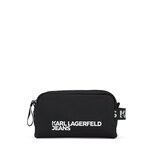 KARL LAGERFELD JEANS Pralna torbica 'ESSENTIAL' črna / bela