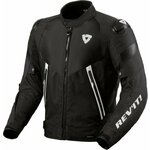 Rev'it! Jacket Control H2O Black/White M Usnjena jakna