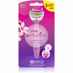 Wilkinson Sword Brivnik za enkratno uporabo za ženske My Intuition Comfort Cherry Blossom 3 + 1 kos