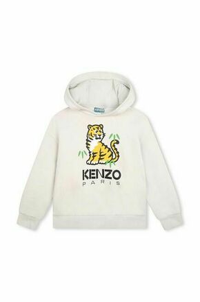 Otroški bombažen pulover Kenzo Kids bež barva